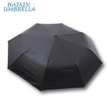 Itens de Uso diário para Homens Portátil 190 T Pongee Tecido com Revestimento UV Dobrável Viagem Preto Promoção Chuva Guarda-chuva À Prova de Vento